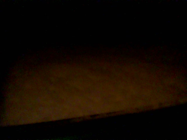 Dark pic this is looking out my driver side window,  snow was coming in my window
