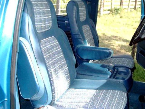 1984 Ford Bronco - factory cloth bucket seats and center console, medium blue-For sale