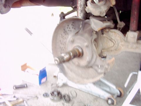 1978 Ford Bronco - Vehicle brake rotor and hub assembly, likely undergoing maintenance or repair.