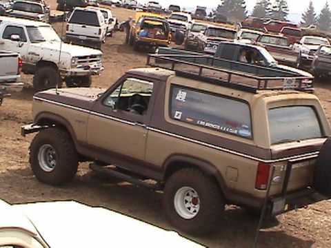 1994 Ford Explorer - Ken K with his bronco going up a hillside