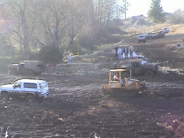 Berne and Hugh both in the deep mud