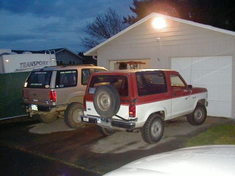 1994 Ford Explorer - My Explorer next to the baby B2