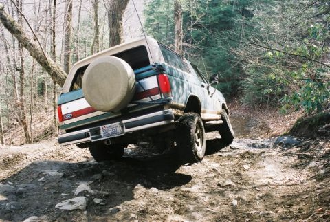 1990 Ford Bronco - This picture doesn't really do it justice, but my back wheen was a couple of feet in the air, or so they tell me.