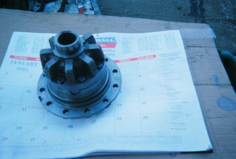 1978 Ford Bronco - A differential carrier is shown on top of a calendar, with the date January 2005 visible.