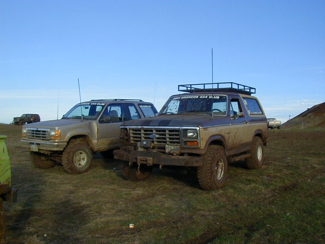 Kens bronco and my explorer on the otherside