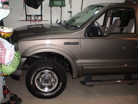 2004 Ford Excursion - Here is the front side of the X durin my garage test fit. I had about 2" to spare before I hit the garage door!