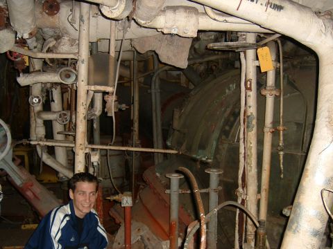 1989 Ford Bronco - I have no idea what any of this stuff does but that looks like a boiler. If they had boilers on this ship. All I know is there was alot of…