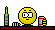 1968 Ford Mustang - A pixelated smiley face sits between a bottle and a can, suggesting a scene of intoxication or a break.