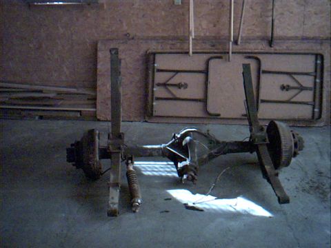 1990 Ford Bronco - Rear axle assembly from a Ford Bronco, likely removed for repair or upgrade.