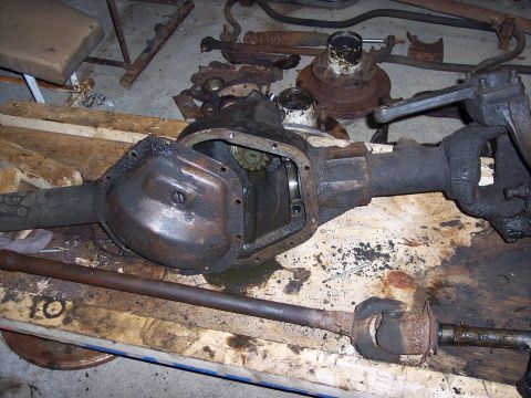1988 Ford Bronco - This is a Dana 60 axle assembly, likely removed for repair or modification, with its differential cover off.