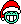 1968 Ford Mustang - A festive, pixelated cartoon character sports a Santa hat and a cheerful expression.
