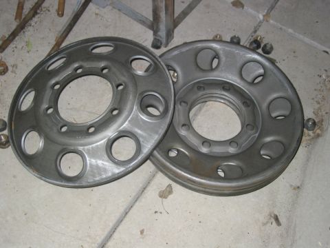 1981 Ford Bronco - These are 3/8" thick stamped modular centers from a major wheel manufacturer. They fit tight against the lip inside the Hummer rim. This ma…
