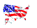 1968 Ford Mustang - A patriotic depiction of the United States map adorned with the stars and stripes.