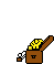 1968 Ford Mustang - A pixelated image depicts an open treasure chest filled with gold coins, suggesting a discovery or bounty.