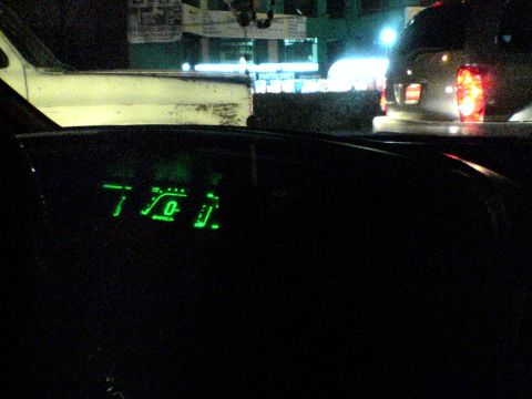 1991 Ford Taurus - The digital dashboard displays glowing green gauges and the word 'IMOLA'.