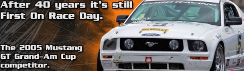 2000 Ford Mustang - This 2005 Mustang GT Grand-Am Cup competitor is shown after 40 years of racing.