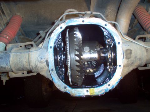 1988 Ford Bronco - Close-up view of a vehicle's differential, revealing the gears and surrounding components.