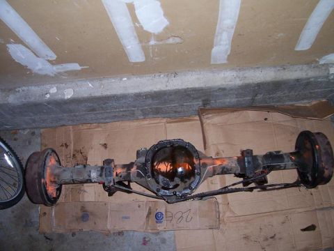 1998 Ford Ranger - A rear axle assembly is shown, likely removed from a vehicle for modification or repair.