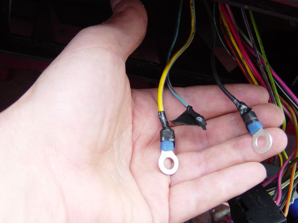 Wrapped the wires with some electrical tape to keep them from causing problems later.