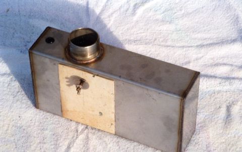 1975 Ford Ranchero - Stainless steel coolant overflow tank.