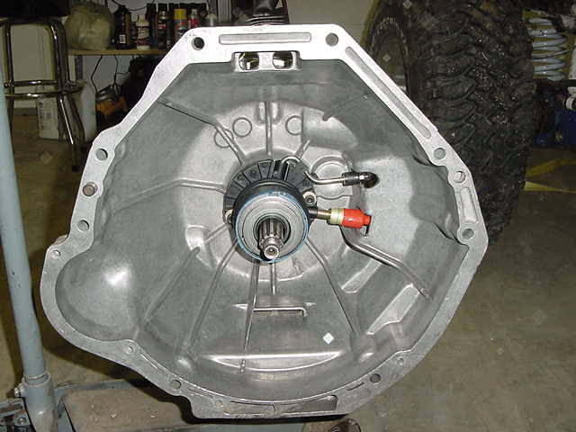 Transmission bell housing with clutch release bearing
