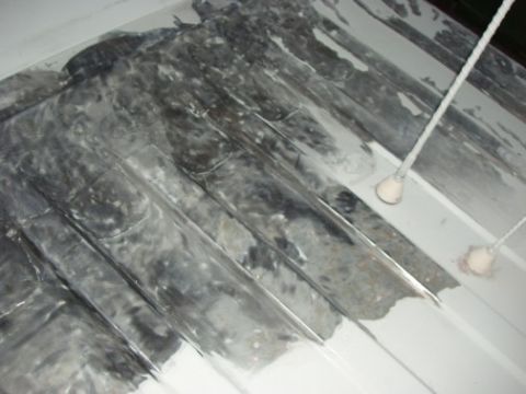 1995 Ford C-350 (Centurion Conversions) - The end of the first day's worth of grinding away bondo.