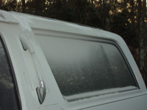 Dust accumulation from the bondo.