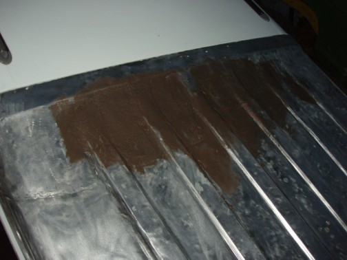 Another shot of the fiberglass bondo.
