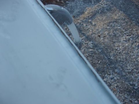 1995 Ford C-350 (Centurion Conversions) - My rain gutters also were beginning to crack because they were filled with bondo. Notice the crack along the top edge of the gutter.