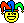 1968 Ford Mustang - A pixelated icon of a jester's face wearing a colorful hat.