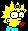 1968 Ford Mustang - A pixelated image of Lisa Simpson, a character from the animated television series The Simpsons.