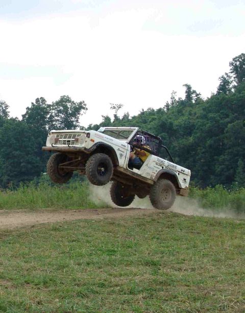 1972 Ford Bronco - This 1972 Ford Bronco takes flight during an off-road event.