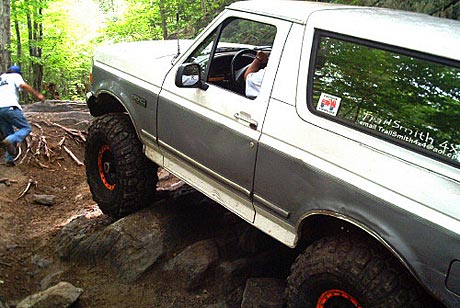 1995 Ford Bronco - This 1995 Ford Bronco is navigating a rocky off-road trail.