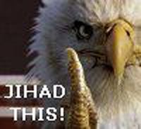 1968 Ford Mustang - A small avatar-sized graphic showing a close-up of a bald eagle's head in profile with a raised talon in the foreground, overlaid with whit…
