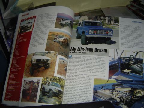 1989 Ford Bronco - A blue 1978 Ford Bronco is featured in a magazine article about its owner's lifelong dream.