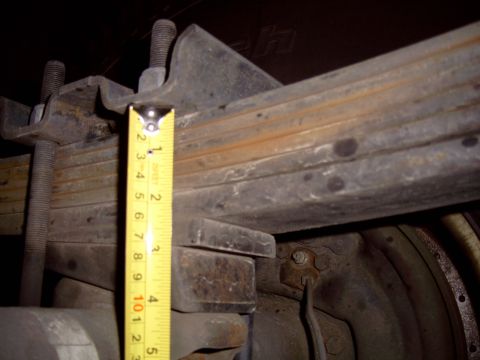1991 Ford Bronco - Total height from base of springplate to the top of the Degree shim is 2-13/16".