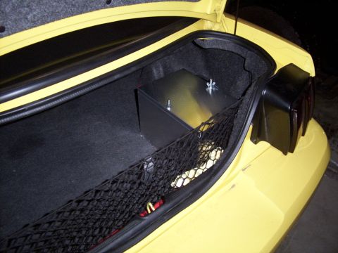 2002 Ford Mustang - Battery relocated into trunk