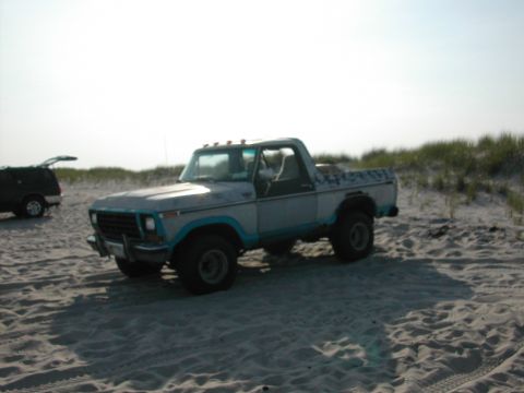 1979 Ford Bronco - on the beach topless