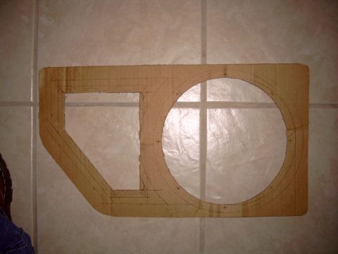 1991 Ford Bronco - This is the Cardboard template of the top plate.
