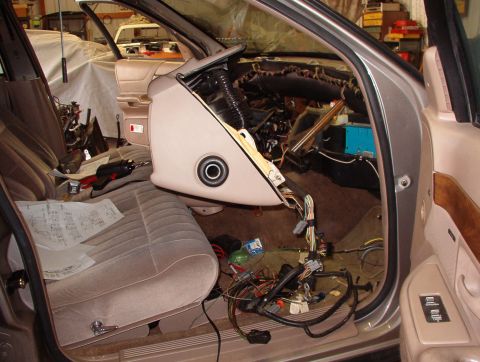 1994 Ford Crown Victoria - Turns out I had to pull the dash to continue with rewiring. I wanted to avoid it, but it was easier than I expected.