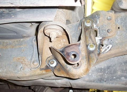 1986 Ford Ranger - Done. If I decide three bolts isn't sufficient I'll weld it the frame, but I suspect it'll be fine.