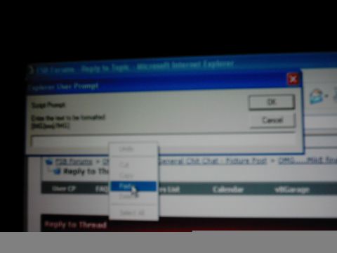 1978 Ford Bronco - Screenshot of a computer screen showing a web browser and a dialog box with a context menu.