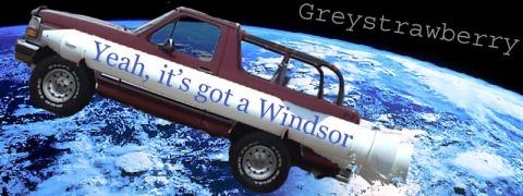 1994 Ford Bronco - This 1994 Ford Bronco appears to be equipped with a missile and is shown in orbit around Earth.