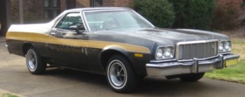 1975 Ford Ranchero - Right front quarter view.