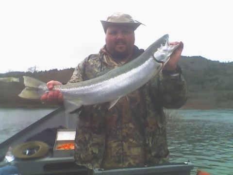 1986 Ford Bronco - I caught this 30 inch steelhead from the Chetco river in Oregon.