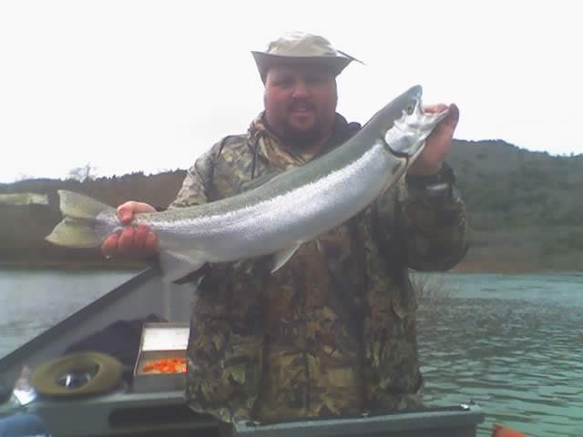 I caught this 30 inch steelhead from the Chetco river in Oregon.