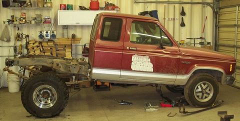 1986 Ford Ranger - Rear axle is in. Never mind brakes, parking brake, anti-wrap, driveshaft, etc etc
