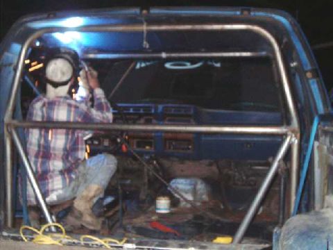 1984 Ford Bronco - Welding front post runner to roof hoop