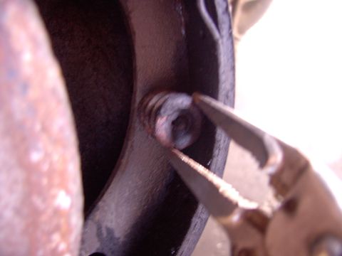 1986 Ford Bronco - After a half twist these come right off and so do the shoes which will drop to the ground now