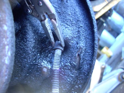 1986 Ford Bronco - For the E cables it's just a matter of pinch and reef . Pinch the tabs to allow you to reef the seized units out of the backing plate holes